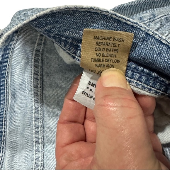 BKE Buckle Marshall Boot Light Wash Jeans Sz 34x32 Ripped Distressed Destroyed - Picture 8 of 16